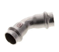 45deg Elbow Press Fitting - 18mm Female - Stainless Steel