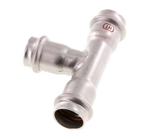 Tee Press Fitting - 22mm Female - Stainless Steel