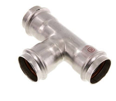Tee Press Fitting - 42mm Female - Stainless Steel