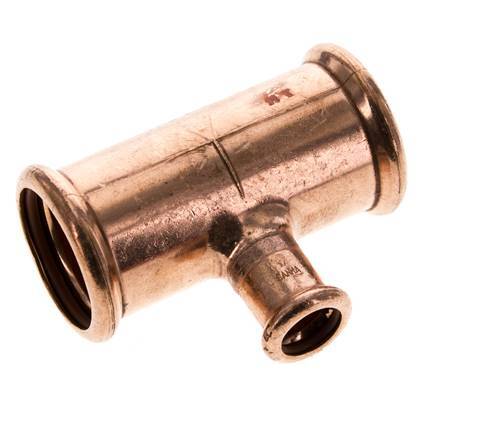 Tee Press Fitting - 15mm Female & 35mm - Copper alloy