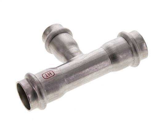 Tee Press Fitting - 18mm Female & 22mm - Stainless Steel