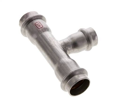 Tee Press Fitting - 18mm Female & 22mm - Stainless Steel