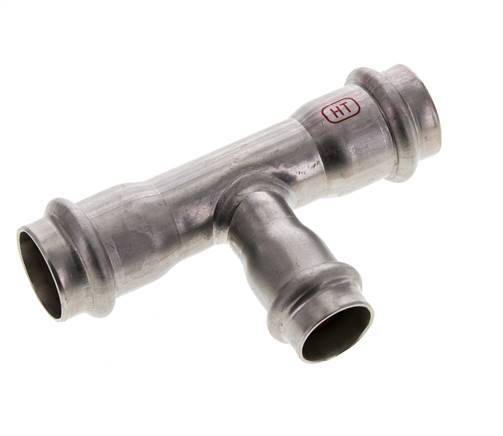 Tee Press Fitting - 18mm Female & 22mm - Stainless Steel