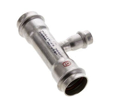 Tee Press Fitting - 15mm Female & 28mm - Stainless Steel