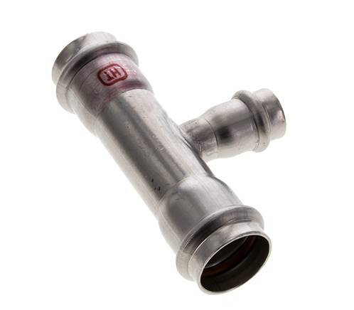 Tee Press Fitting - 18mm Female & 28mm - Stainless Steel
