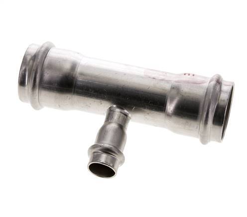Tee Press Fitting - 15mm Female & 35mm - Stainless Steel