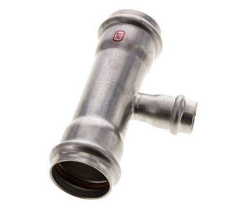 Tee Press Fitting - 18mm Female & 35mm - Stainless Steel