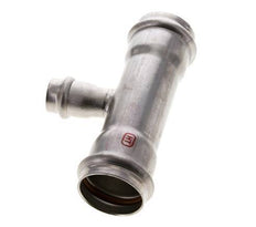 Tee Press Fitting - 18mm Female & 35mm - Stainless Steel