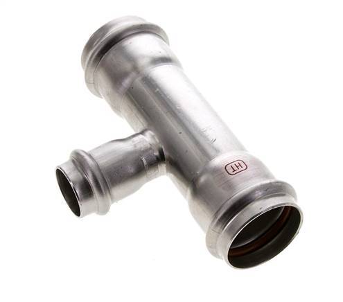 Tee Press Fitting - 22mm Female & 35mm - Stainless Steel