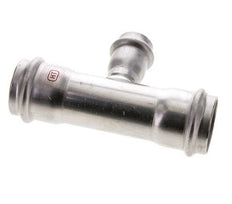 Tee Press Fitting - 22mm Female & 35mm - Stainless Steel
