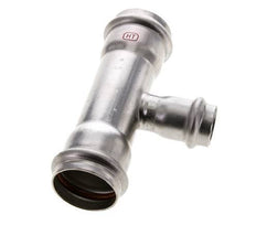 Tee Press Fitting - 22mm Female & 35mm - Stainless Steel