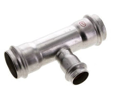 Tee Press Fitting - 22mm Female & 35mm - Stainless Steel