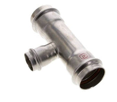 Tee Press Fitting - 28mm Female & 42mm - Stainless Steel