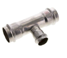 Tee Press Fitting - 28mm Female & 42mm - Stainless Steel