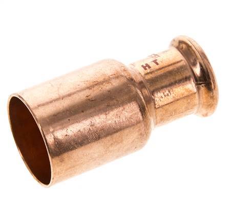Racor a presión - 22 mm hembra y 35 mm macho - Aleación de cobre