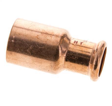 Racor a presión - 22 mm hembra y 35 mm macho - Aleación de cobre