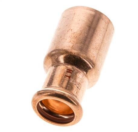 Racor a presión - 22 mm hembra y 35 mm macho - Aleación de cobre