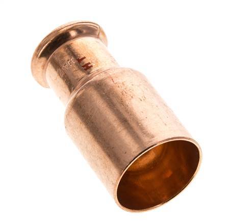 Racor a presión - 22 mm hembra y 35 mm macho - Aleación de cobre