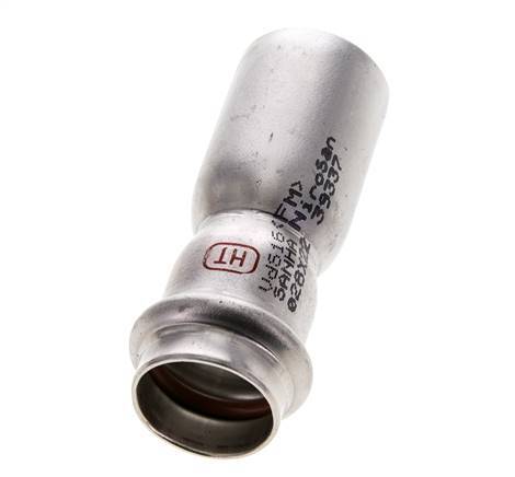 Racor a presión - 22 mm hembra y 28 mm macho - Acero inoxidable