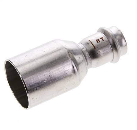 Racor a presión - 22 mm hembra y 42 mm macho - Acero inoxidable