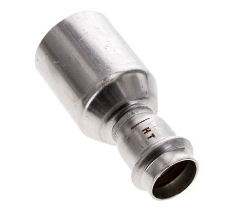 Racor a presión - 22 mm hembra y 42 mm macho - Acero inoxidable