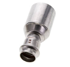 Racor a presión - 22 mm hembra y 42 mm macho - Acero inoxidable