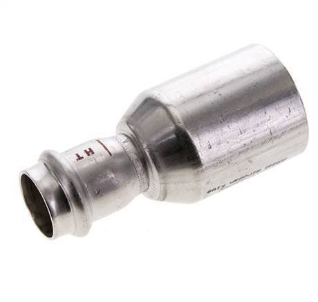 Racor a presión - 22 mm hembra y 42 mm macho - Acero inoxidable