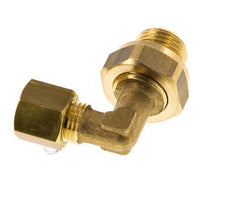 6mm & G1/4'' Brass Elbow Compression Fitting with Male Threads 150 bar NBR Adjustable DIN EN 1254-2