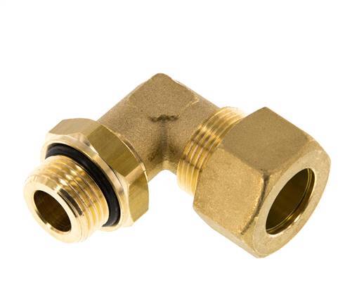 18mm & G1/2'' Brass Elbow Compression Fitting with Male Threads 67 bar NBR Adjustable DIN EN 1254-2