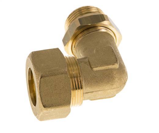 22mm & G3/4'' Brass Elbow Compression Fitting with Male Threads 54 bar NBR Adjustable DIN EN 1254-2