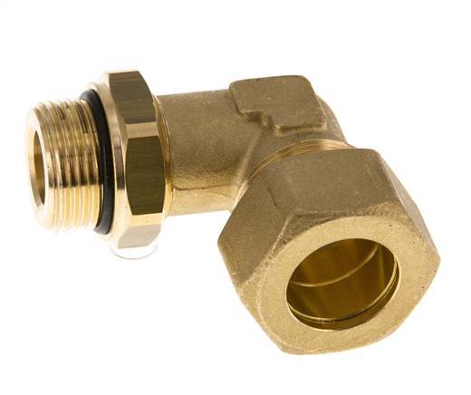 22mm & G3/4'' Brass Elbow Compression Fitting with Male Threads 54 bar NBR Adjustable DIN EN 1254-2