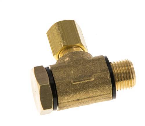 4mm & G1/8'' Brass Swivel Joint Compression Fitting with Male Threads 150 bar Polyamide DIN EN 1254-2