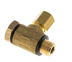 4mm & G1/8'' Brass Swivel Joint Compression Fitting with Male Threads 150 bar Polyamide DIN EN 1254-2