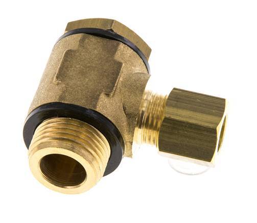 8mm & G3/8'' Brass Swivel Joint Compression Fitting with Male Threads 135 bar Polyamide DIN EN 1254-2