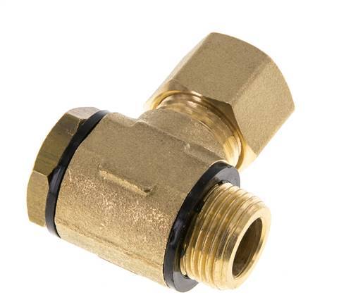 10mm & G3/8'' Brass Swivel Joint Compression Fitting with Male Threads 95 bar Polyamide DIN EN 1254-2