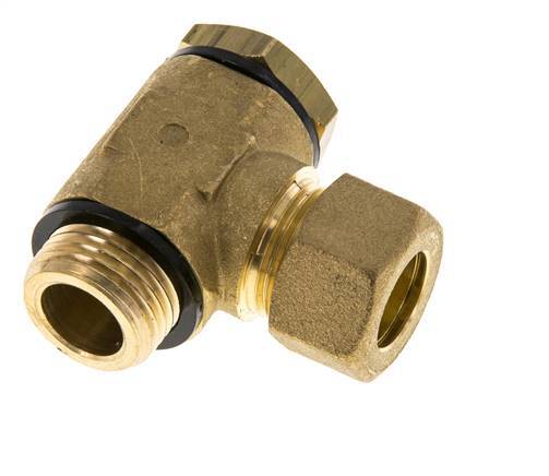 14mm & G1/2'' Brass Swivel Joint Compression Fitting with Male Threads 89 bar Polyamide DIN EN 1254-2