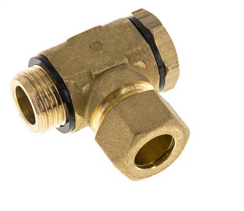 14mm & G1/2'' Brass Swivel Joint Compression Fitting with Male Threads 89 bar Polyamide DIN EN 1254-2