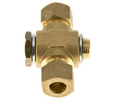 12mm & G3/8'' Brass T-Shape Tee Compression Fitting with Male Threads 75 bar Zinc plated Steel, with NBR insert DIN EN 1254-2