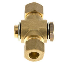 12mm & G3/8'' Brass T-Shape Tee Compression Fitting with Male Threads 75 bar Zinc plated Steel, with NBR insert DIN EN 1254-2