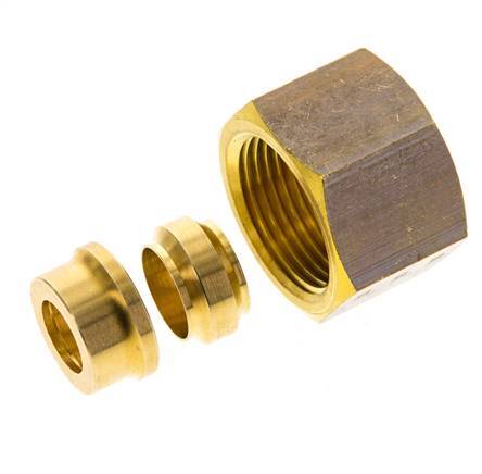 12mm Brass Straight Compression Fitting DN 1676 bar DIN EN 1254-2