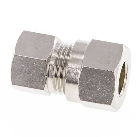 10L & G1/4'' Nickel plated Brass Straight Cutting Fitting with Female Threads 115 bar ISO 8434-1 [2 Pieces]