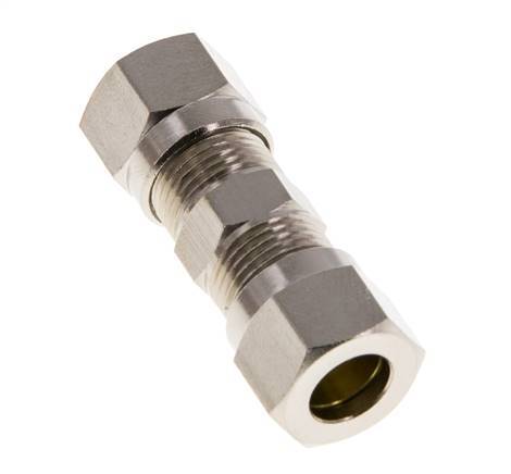 8LL Nickel plated Brass Straight Cutting Fitting 100 bar ISO 8434-1 [2 Pieces]