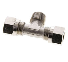 10L & R3/8'' Nickel plated Brass T-Shape Tee Cutting Fitting with Male Threads 115 bar ISO 8434-1