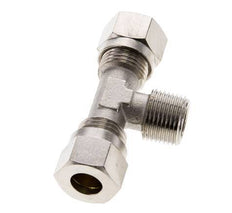 10L & R3/8'' Nickel plated Brass T-Shape Tee Cutting Fitting with Male Threads 115 bar ISO 8434-1