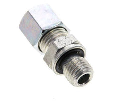 8L & M12x1.5 Zink plated Steel Straight Cutting Fitting with Male Threads 315 bar NBR ISO 8434-1 [2 Pieces]