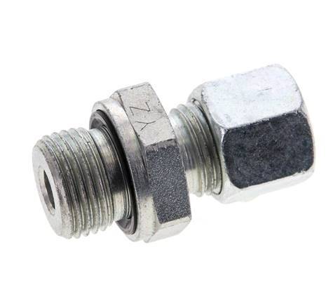 10L & M18x1.5 Zink plated Steel Straight Cutting Fitting with Male Threads 315 bar NBR ISO 8434-1