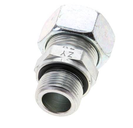 18L & M22x1.5 Zink plated Steel Straight Cutting Fitting with Male Threads 315 bar NBR ISO 8434-1