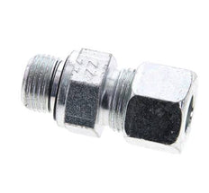 12S & M18x1.5 Zink plated Steel Straight Cutting Fitting with Male Threads 630 bar NBR ISO 8434-1 [2 Pieces]