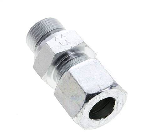 14S & M20x1.5 Zink plated Steel Straight Cutting Fitting with Male Threads 630 bar NBR ISO 8434-1