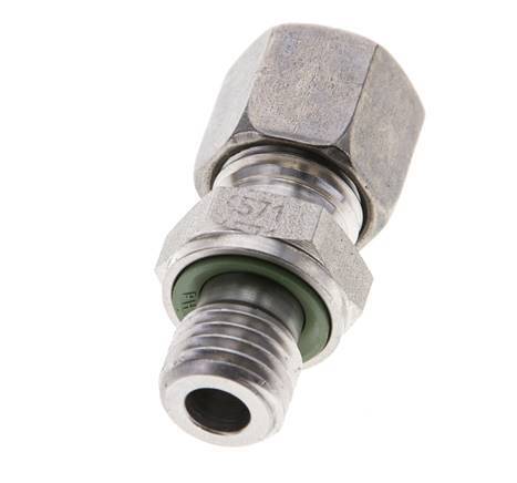 8L & M12x1.5 Stainless Steel Straight Cutting Fitting with Male Threads 315 bar FKM ISO 8434-1